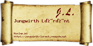 Jungwirth Lóránt névjegykártya